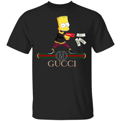 supreme simpson gucci unisex tshirt|Gucci jersey t shirt.